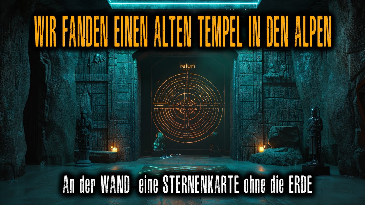 Wir Fanden einen Alten Tempel in den Alpen. An der Wand — eine Sternenkarte ohne die Erde