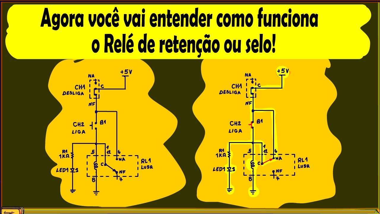 Agora você vai entender como funciona o Relé de retenção ou selo