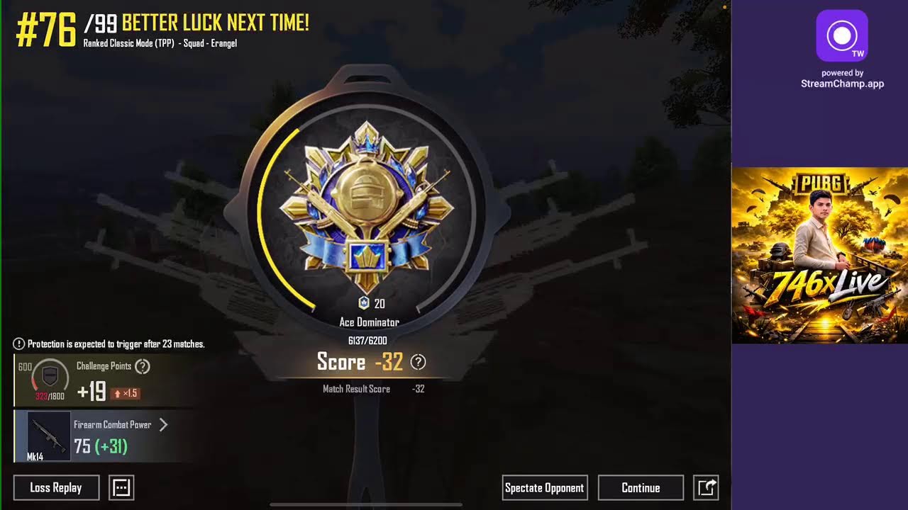 PUBG Mobile live streaming 746xLive