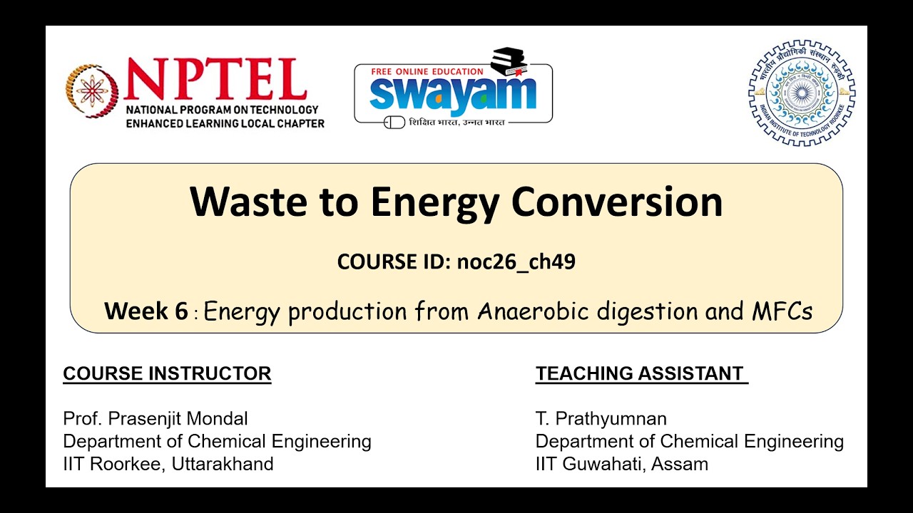 Waste to Energy Conversion | NPTEL Week 6 | Live Interaction session (Jan - May 2026)