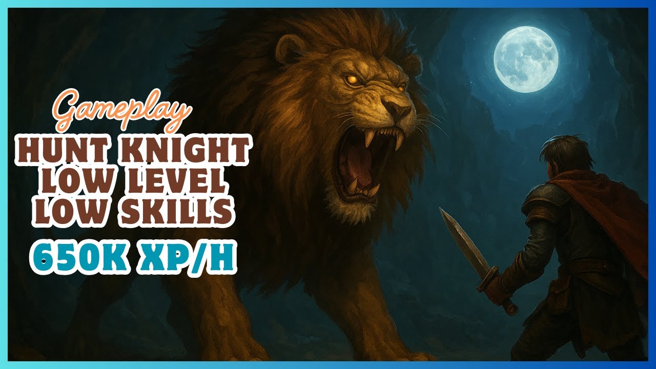 🔥 HUNT INSANA de Roaring Lion! Knight Low Level Faz 650k XP/h 🦁⚔️