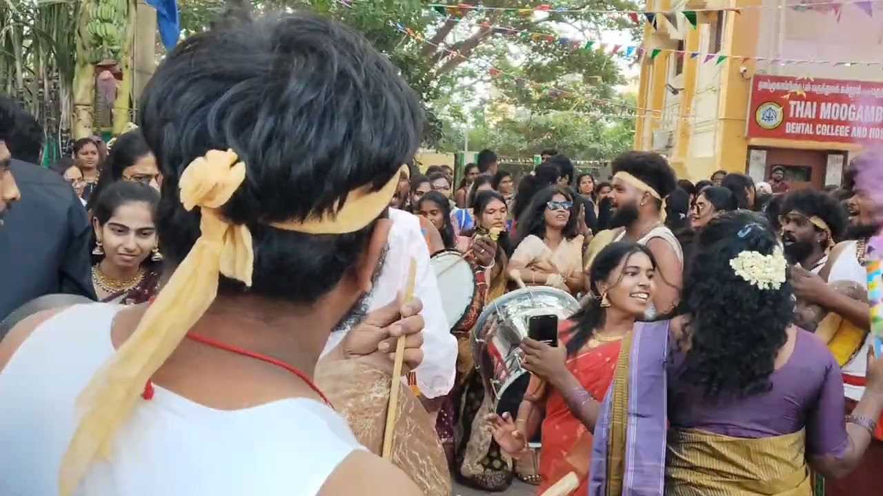 சென்னை முகப்பேரில் மூகாம்பிகை டென்டல் காலேஜ் இல் நடைபெற்ற பொங்கல் விழா உற்சாகம் களைகட்டியது..10,1,26
