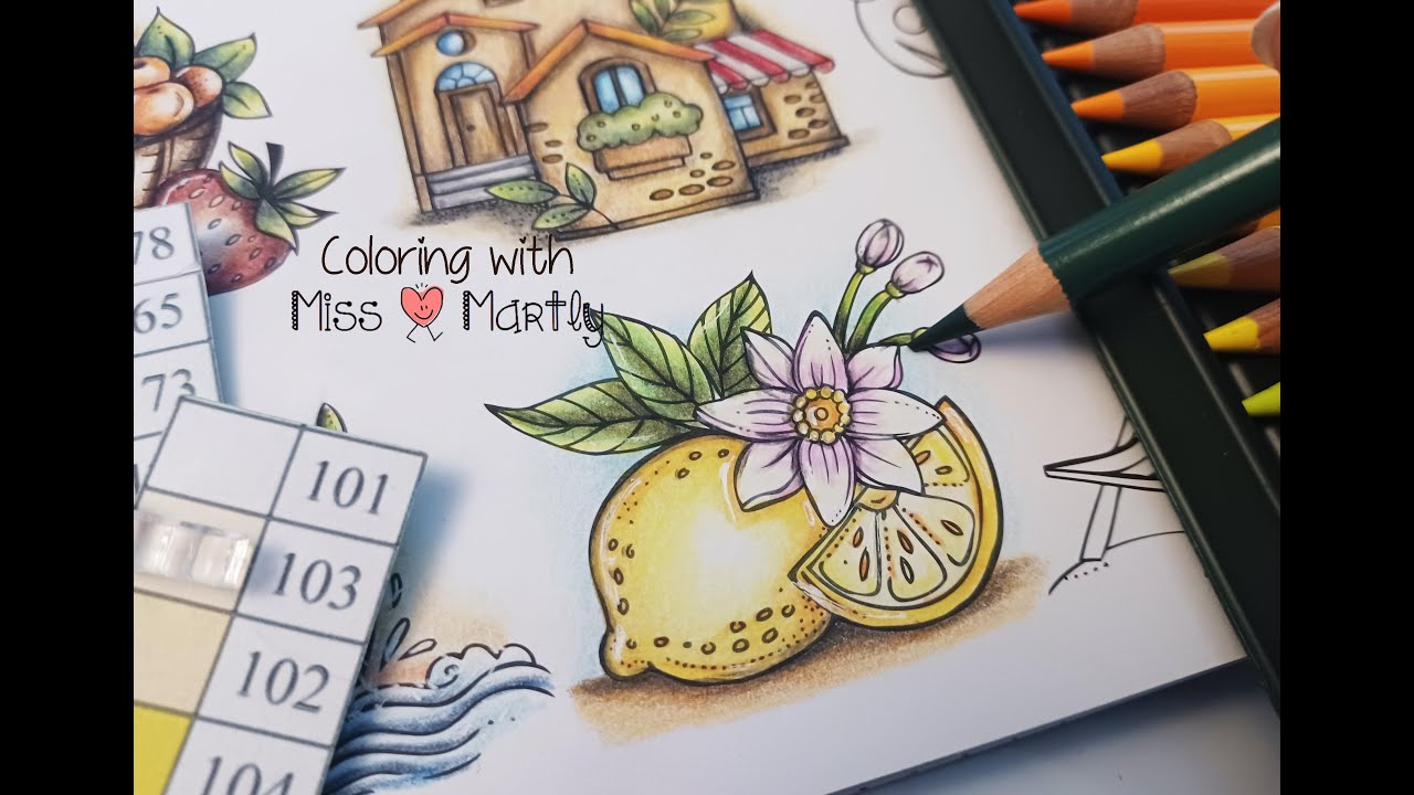 Coloring Tutorial | Meine Reise durch Europa (LEMON) by RITA BERMAN with Polychromos