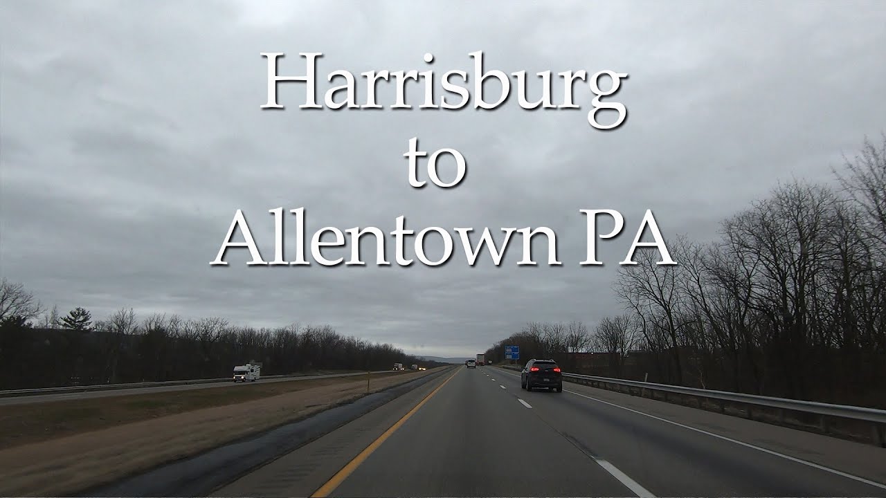 Driving on Central East Plain of Pennsylvania Harrisburg to Allentown I-81 northbound I-78 eastbound