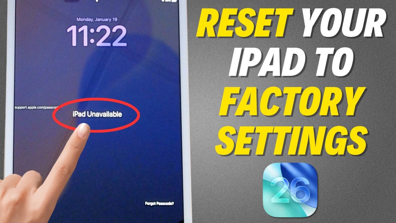 How To Reset An iPad To Factory Settings