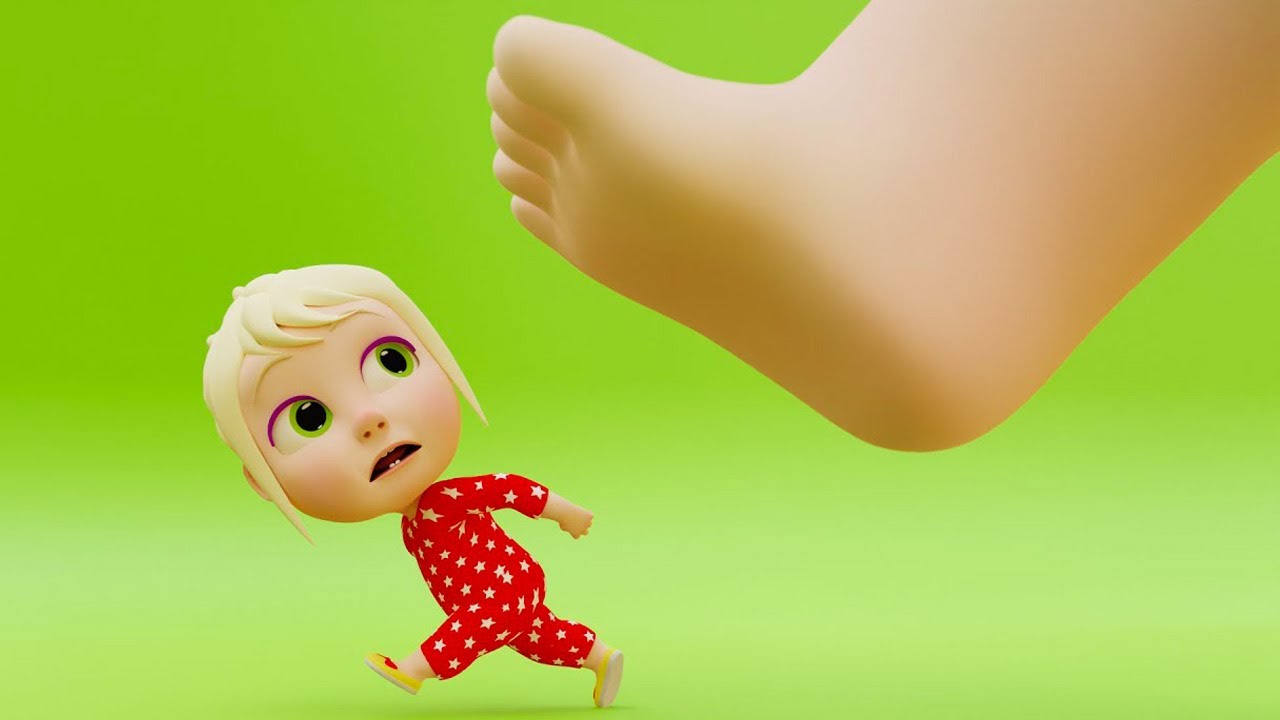 Mary Runs away from a Giant Baby Mary - Nursery Rhymes