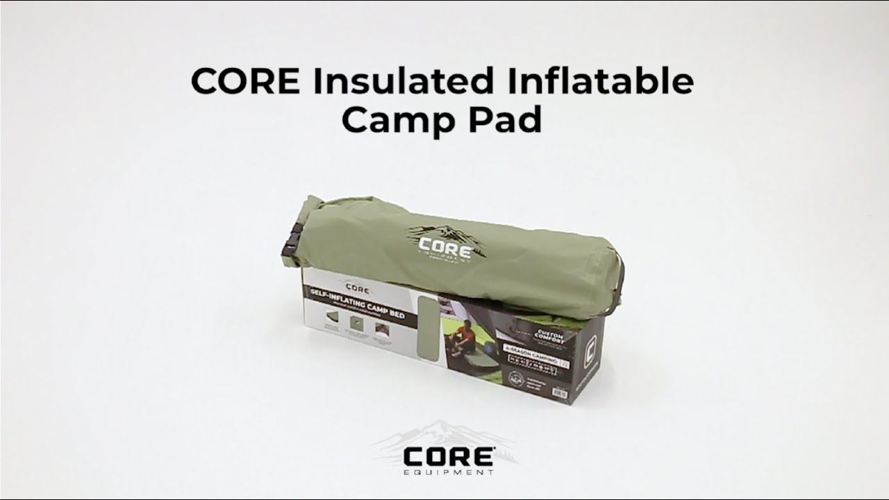 CORE Equipment 4 Season Self Inflating Camping Bed Setup