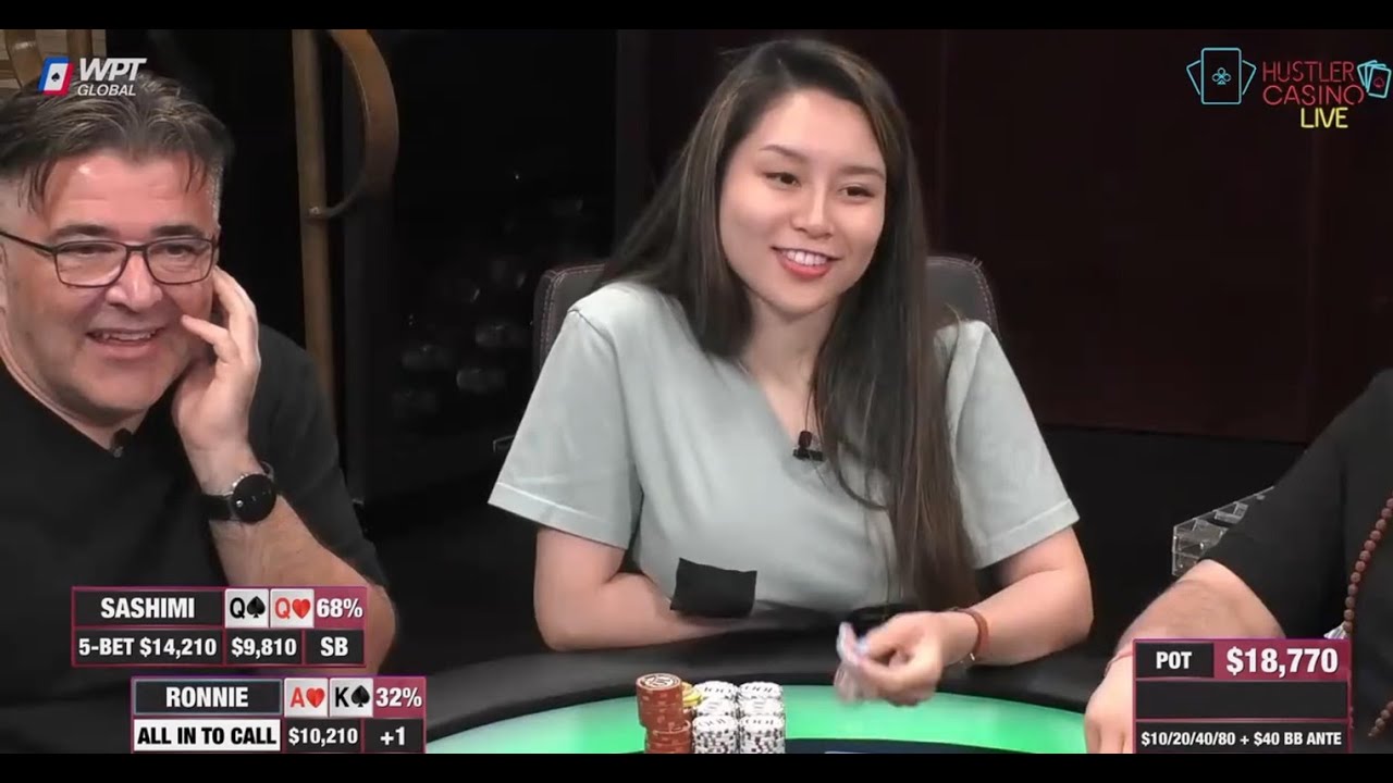 【美女娱乐局】大美女沙西米(Sashimi)能贏嗎？三人ALL IN 底池超過66K｜EV撲克｜德州撲克精華｜EV德州扑克