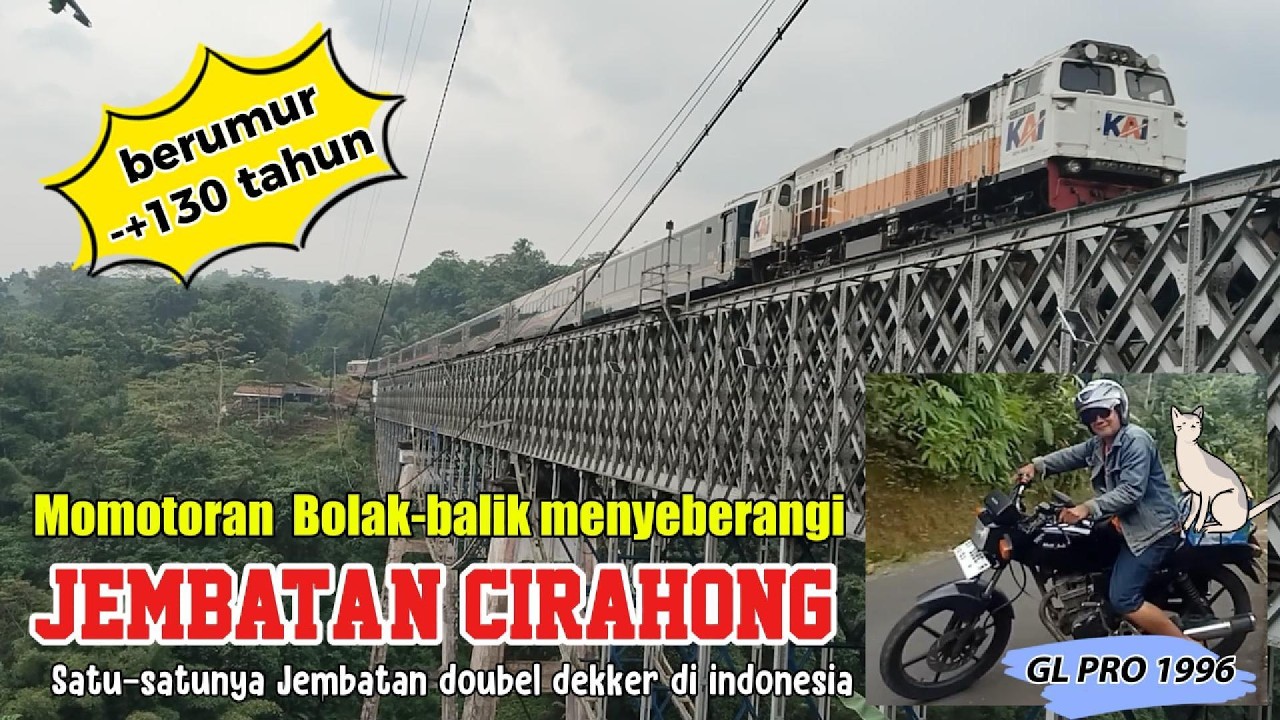 Momotoran bolak-balik menyeberangi JEMBATAN CIRAHONG yang menghubungkan Ciamis & Tasikmalaya