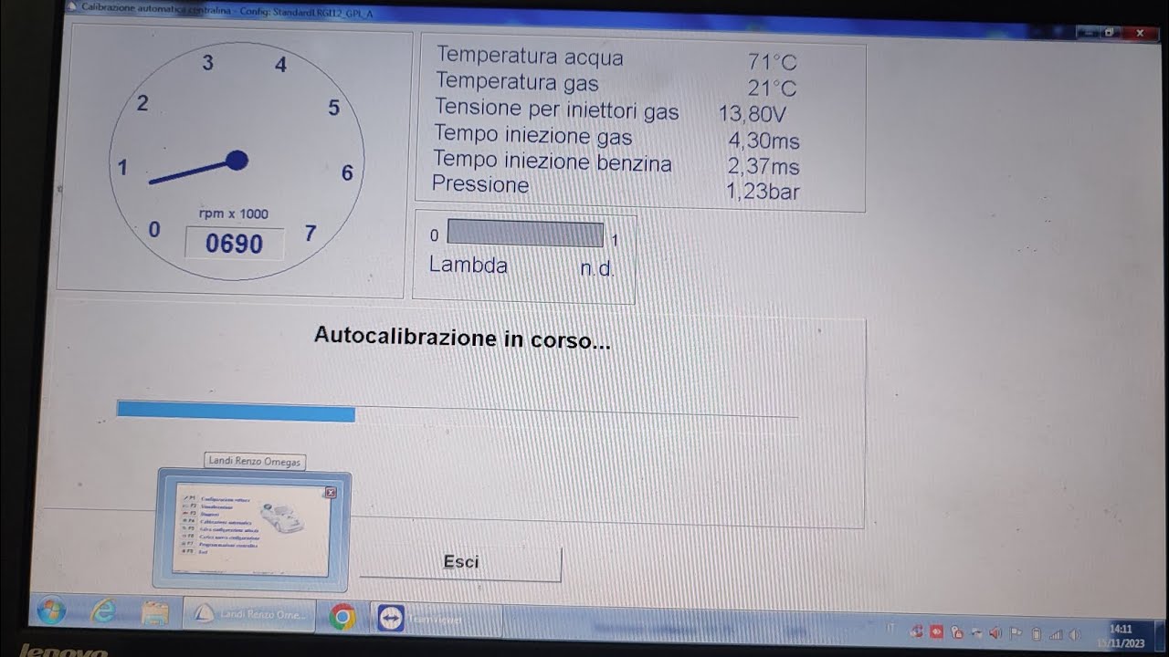 Calibrazione impianto GPL Landi Renzo