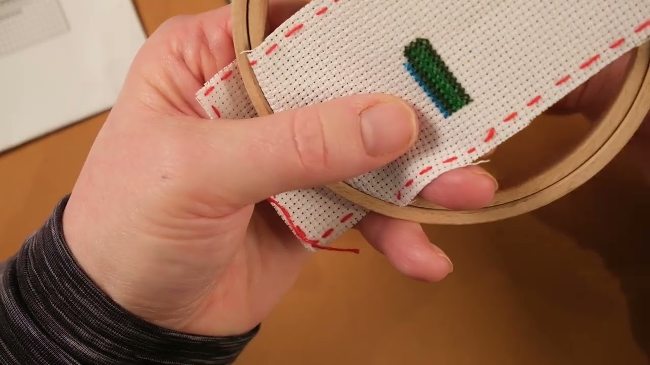 Making a cross stitch bookmark – ideal for beginners –4th Video - ASMR