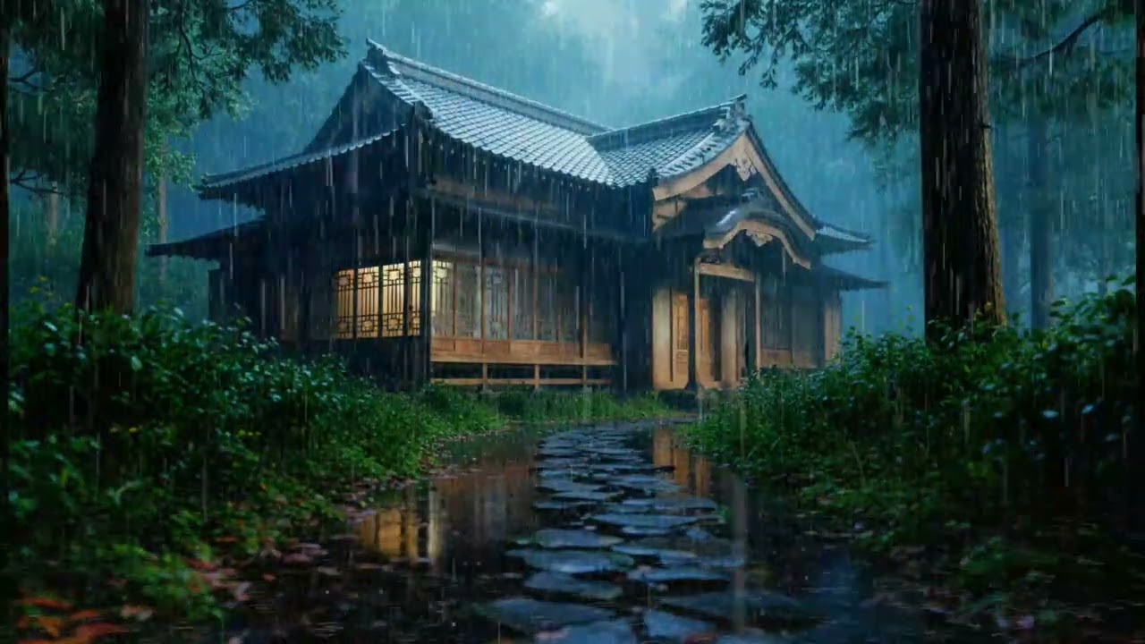 Powerful Night Rain for Deep Sleep 🌙 Relaxing Heavy Rain Sounds for Stress & Anxiety Relief