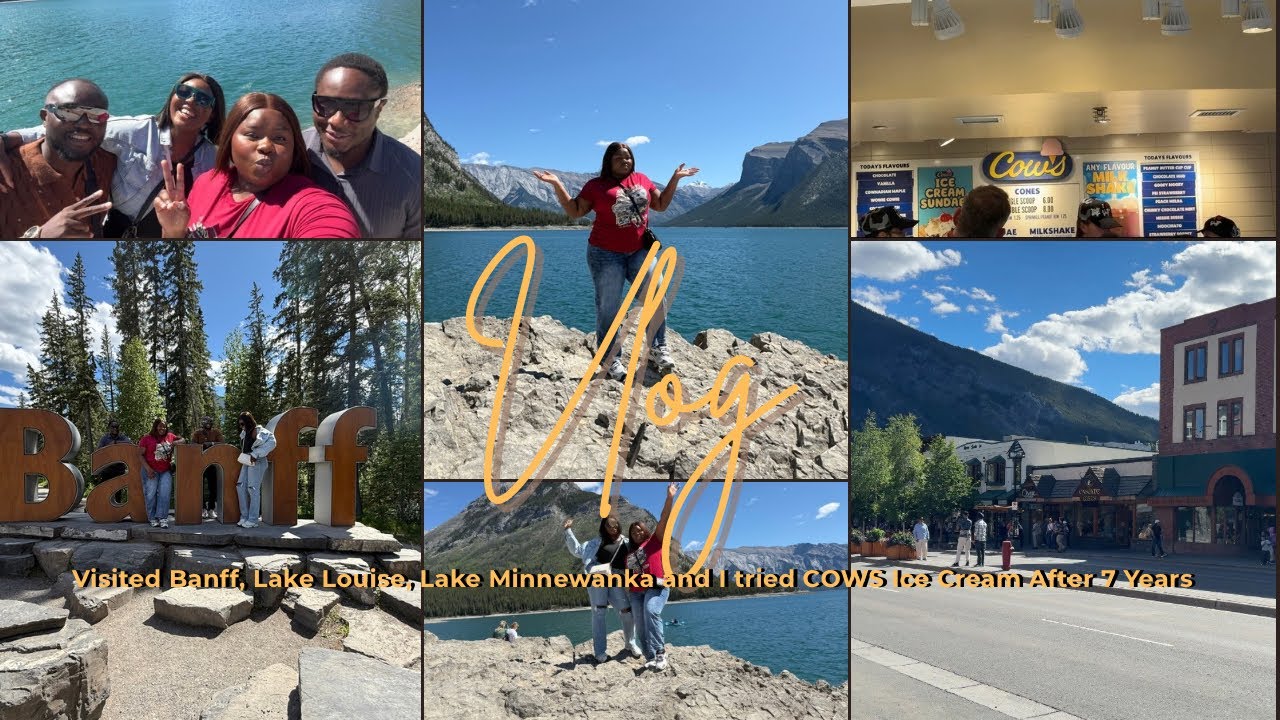 Vlog | One Epic Day in Banff! Lake Louise, Lake Minnewanka | Trying COWS Ice Cream After 7 Years