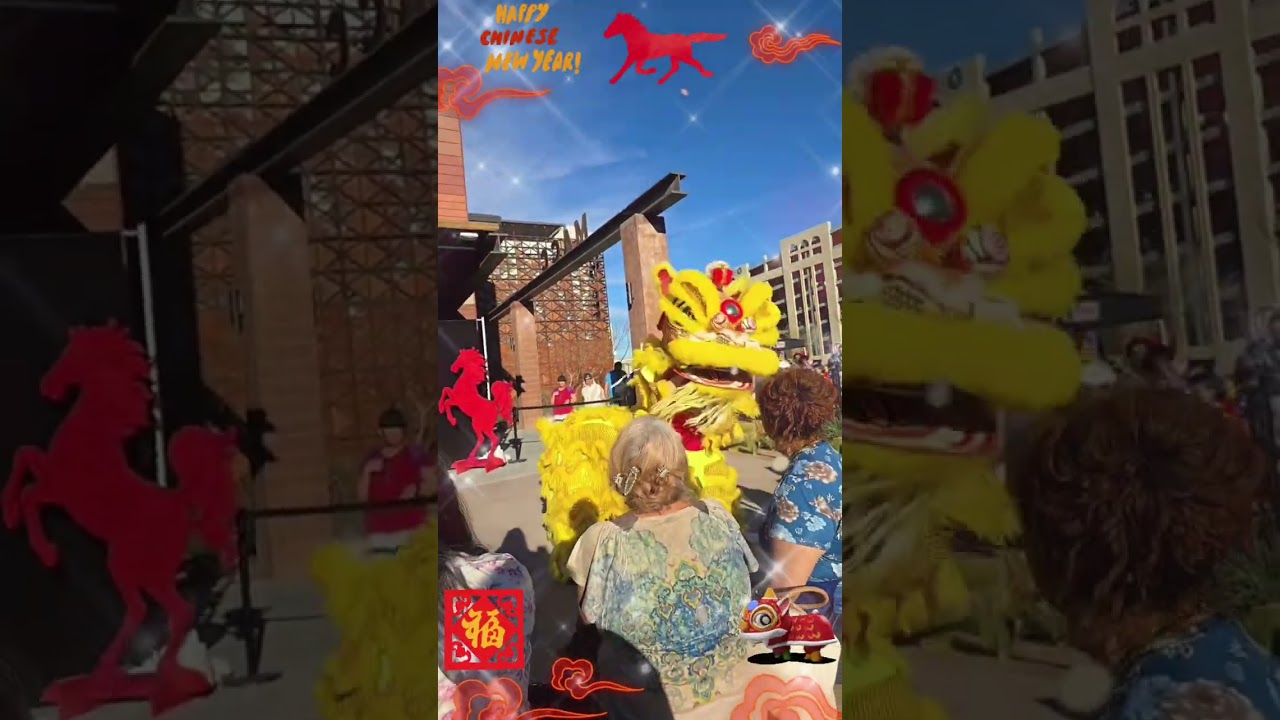 Powerful Lion Dance Performance 🦁✨ | Celebrating Chinese New Year in El Paso