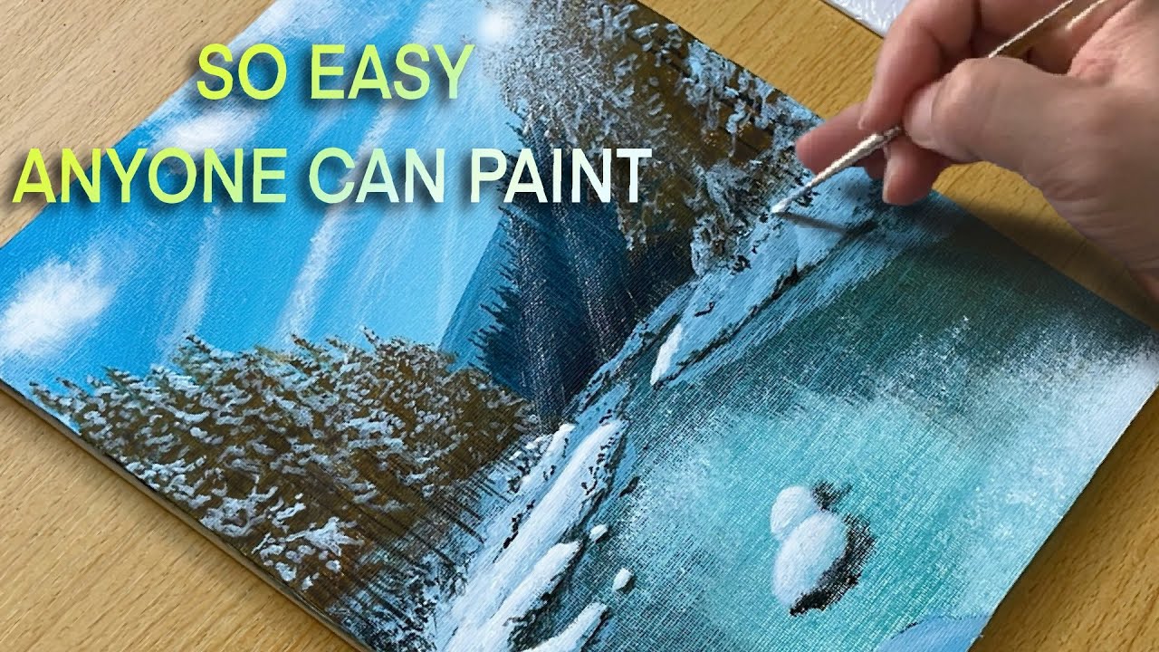 You Won’t Believe How EASY This Winter Painting Is!