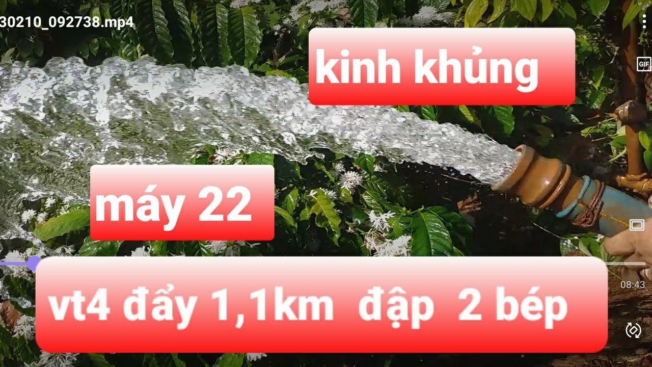 độ bơm  và tét cho khách  . vt4  ,máy 22 đẩy  22 cuộn  ống  (1,1km)  đập  2 bép   .  0385062060