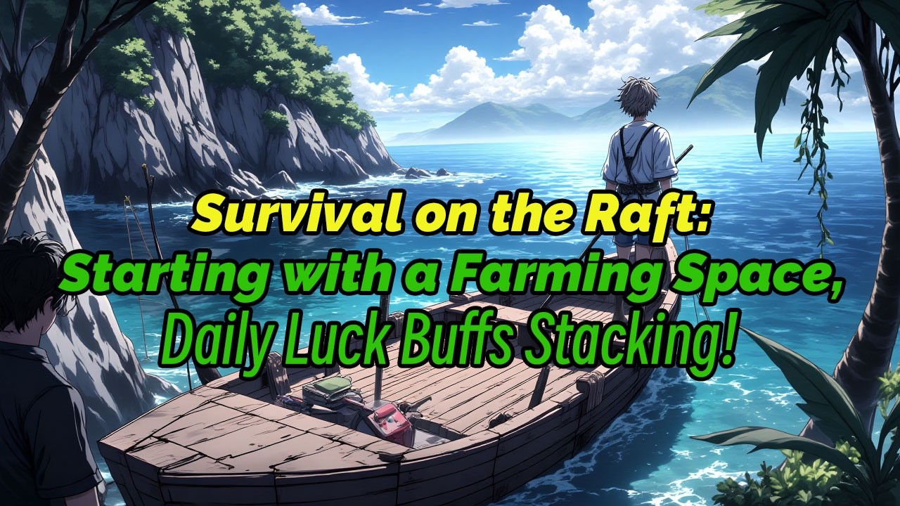 Survival on the Raft: Starting with a Farming Space, Daily Luck Buffs Stacking! #anime #manhwa