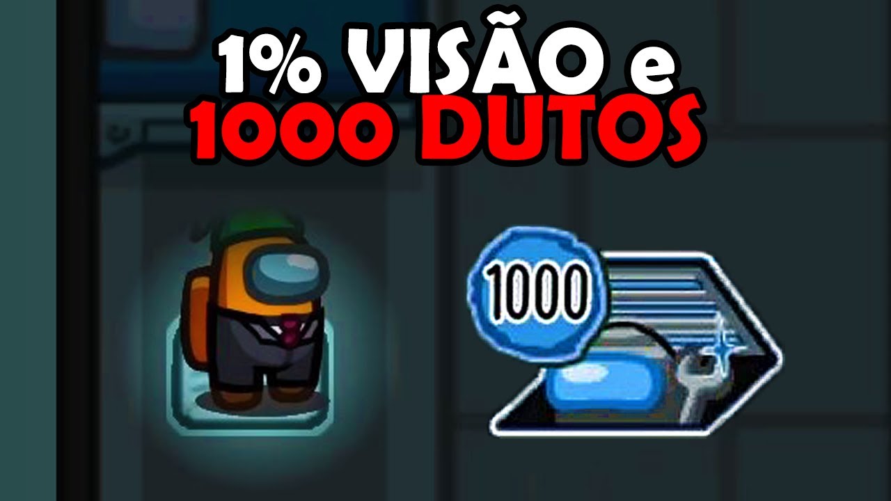 1% DE VISÃO mas com 1000 DUTOS, É POSSÍVEL GANHAR? HIDE N SEEK no AMONG US (Esconde Esconde)