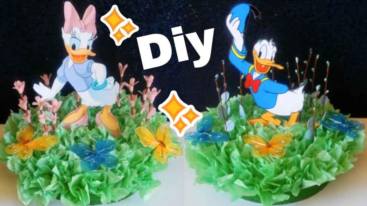 Decoración de Pato Donald y Daisy | Centro de Mesa de Donald Duck & Daisy