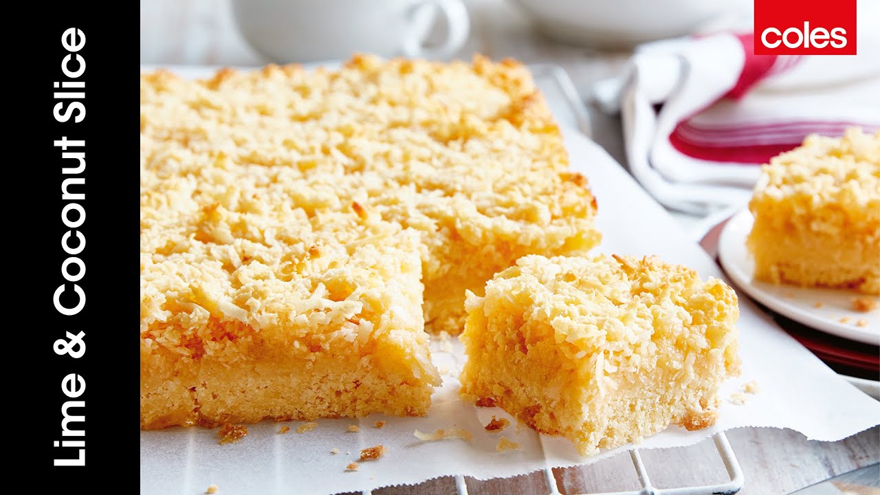 Lime & Coconut Slice | Simple Summer Desserts | Coles