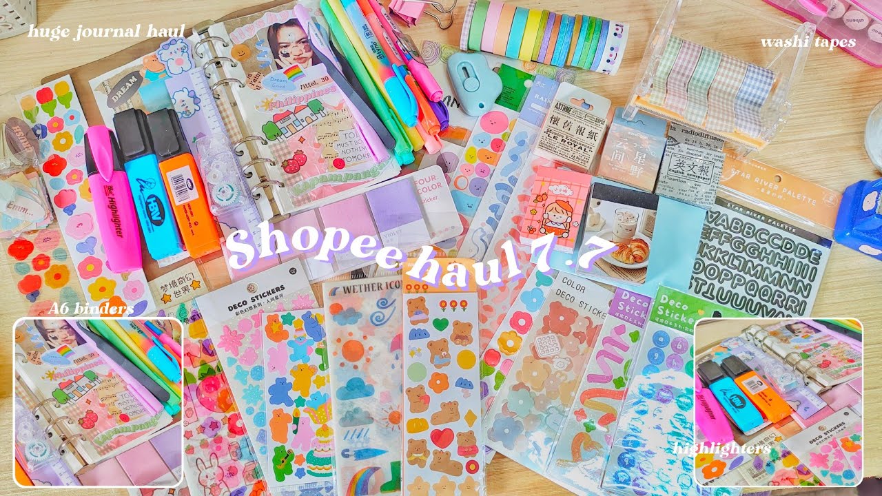studio diaries ep42 Stationery haul, shopee haul🌈 | ft. organizer, sticker paper, packaging, tumblr