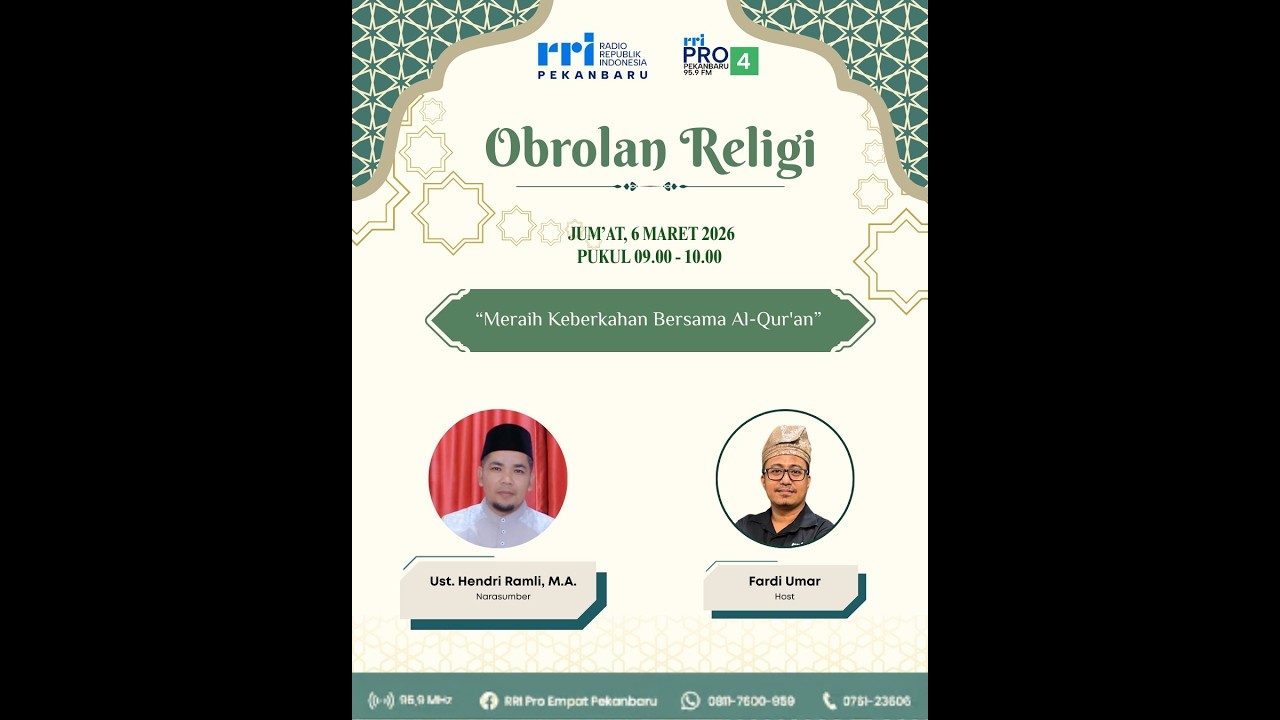 OBROLAN RELIGI PRO 4 PEKANBARU EDISI JUMAT 06 MARET 2026