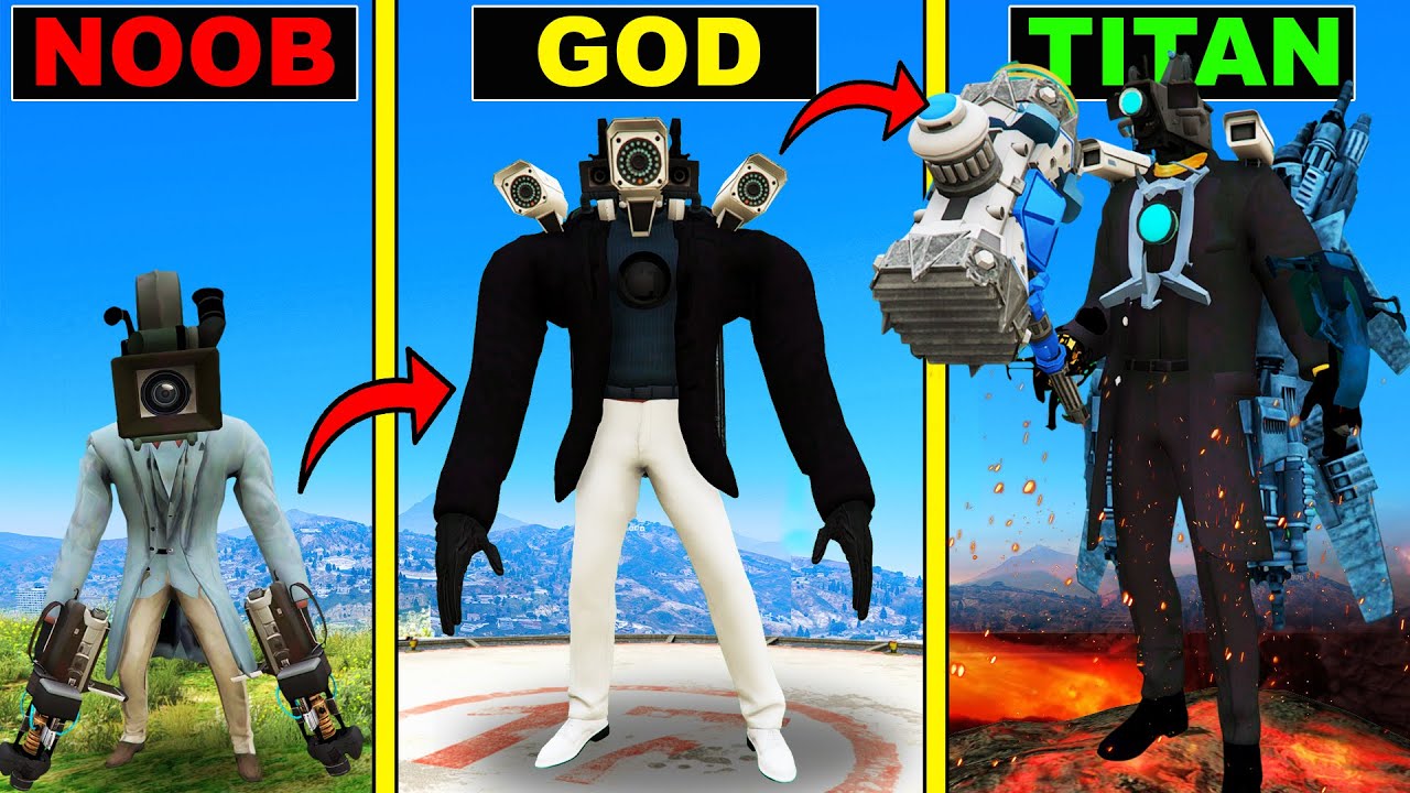 Upgrading CAMERA-MAN to ULTIMATE TITAN CAMERA-MAN in GTA 5!