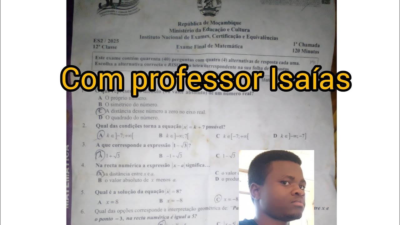 Resolução completa do exame de matemática 12 classe 2025 . Acompanhe 🇲🇿🇲🇿🇲🇿