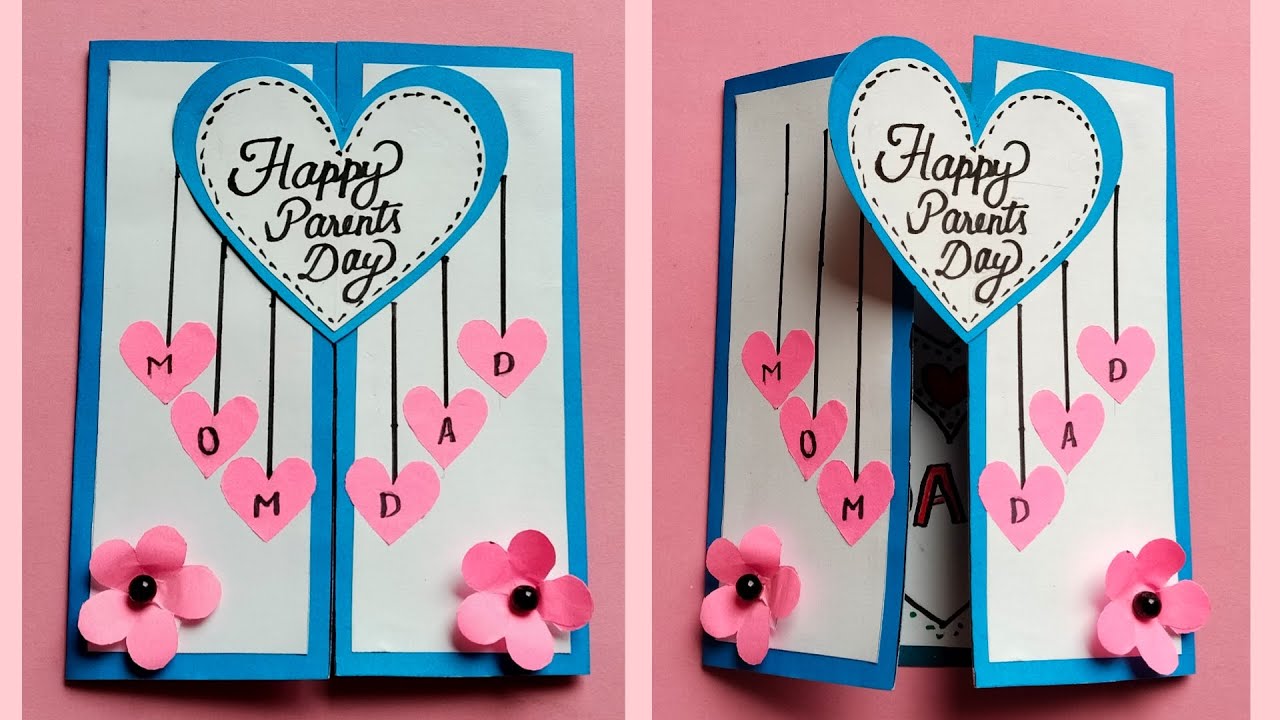 Handmade Parents Day Card Making /Easy And Beautiful Card For Parents Day/DIY Card For Parents Day
