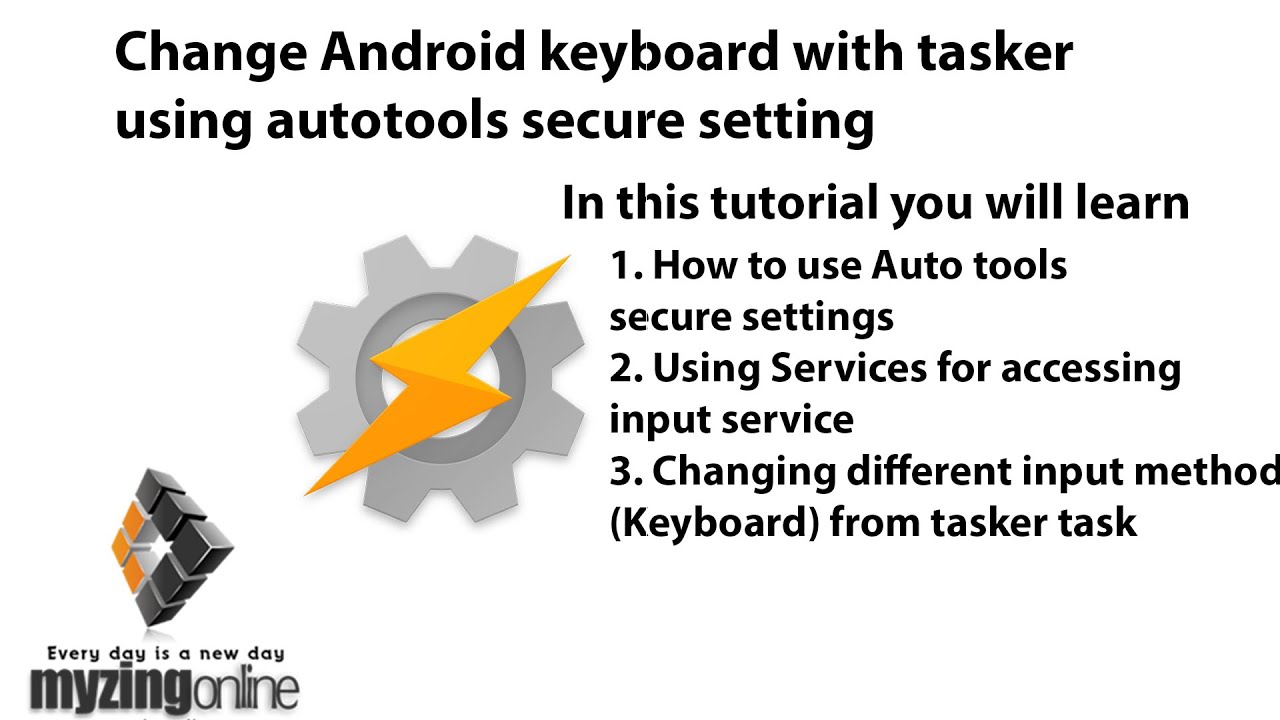 Change Android keyboard with tasker using autotools secure setting