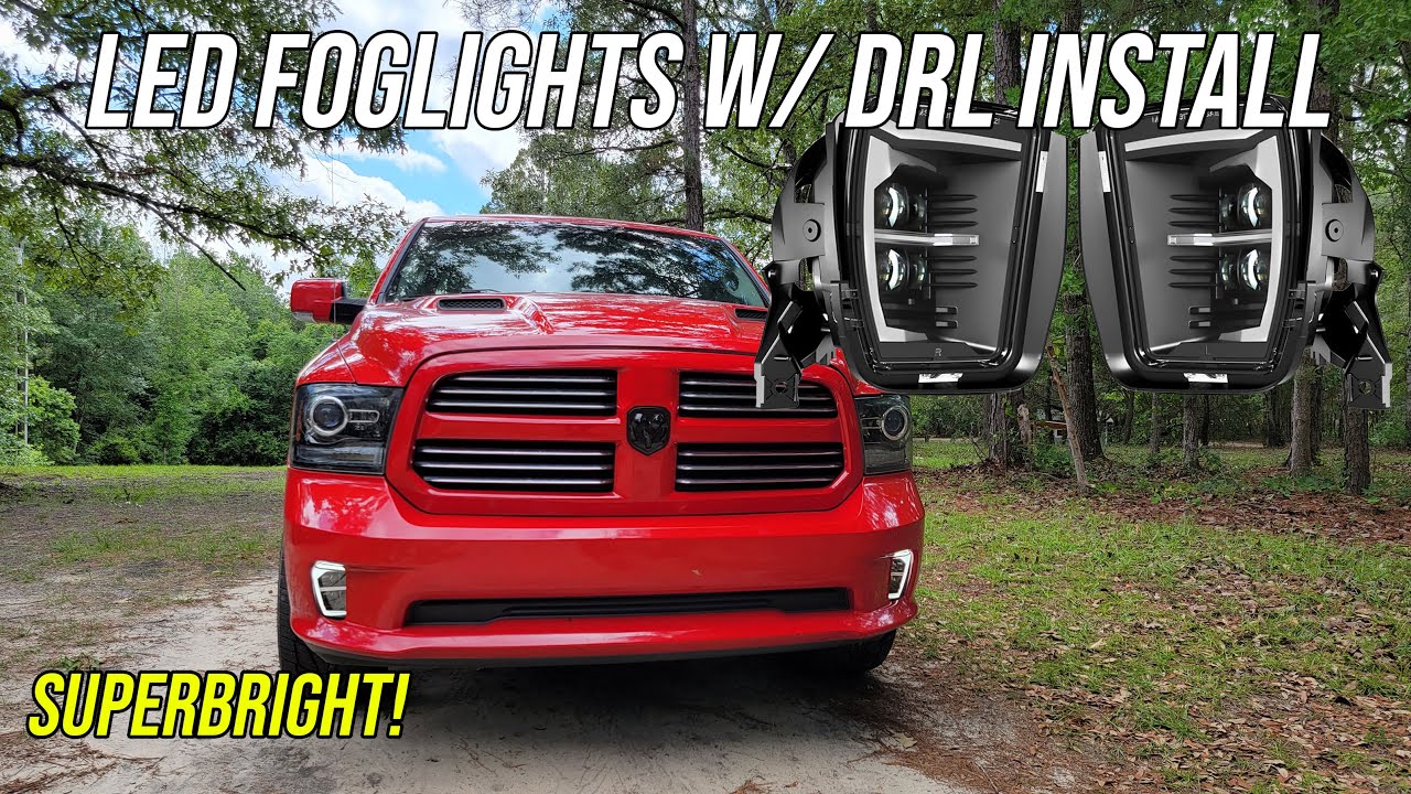 LED Fog lights with DRLs Install & Review - 2017 RAM - Amazon Special!