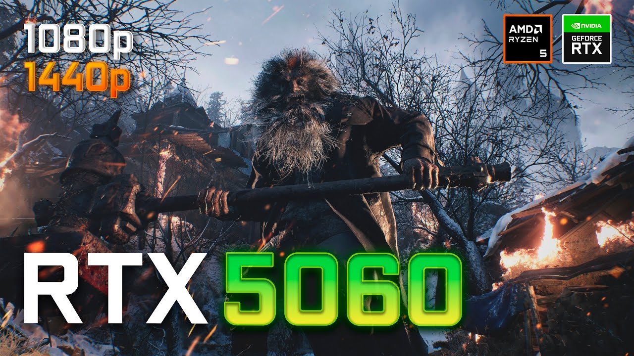 Resident Evil 8 : RTX 5060 FPS Test & Performance | HD vs QHD