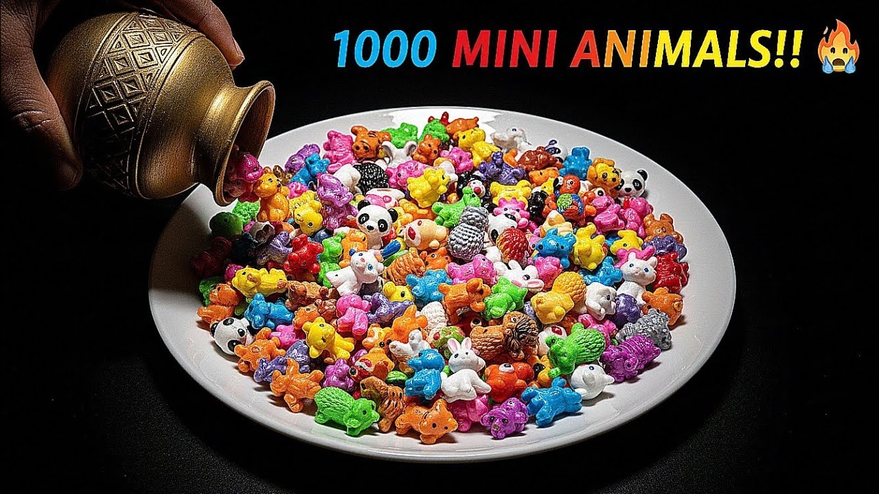 I Poured 1000 Tiny Animals Into a Plate… Then THIS Happened 😳🐯🐘🐼