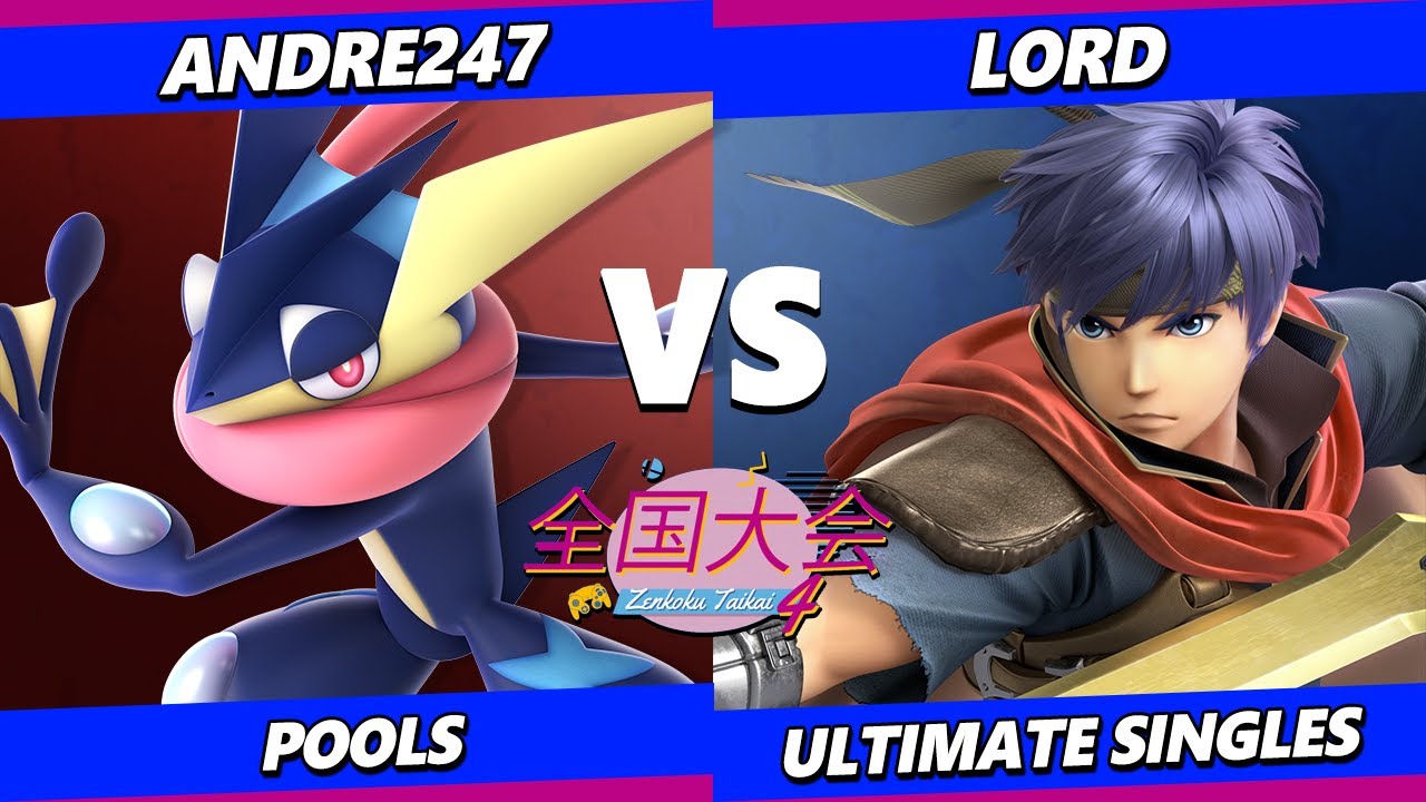 Zenkoku Taikai 4 - Andre247 (Greninja) Vs. Lord (Ike) Smash Ultimate - SSBU
