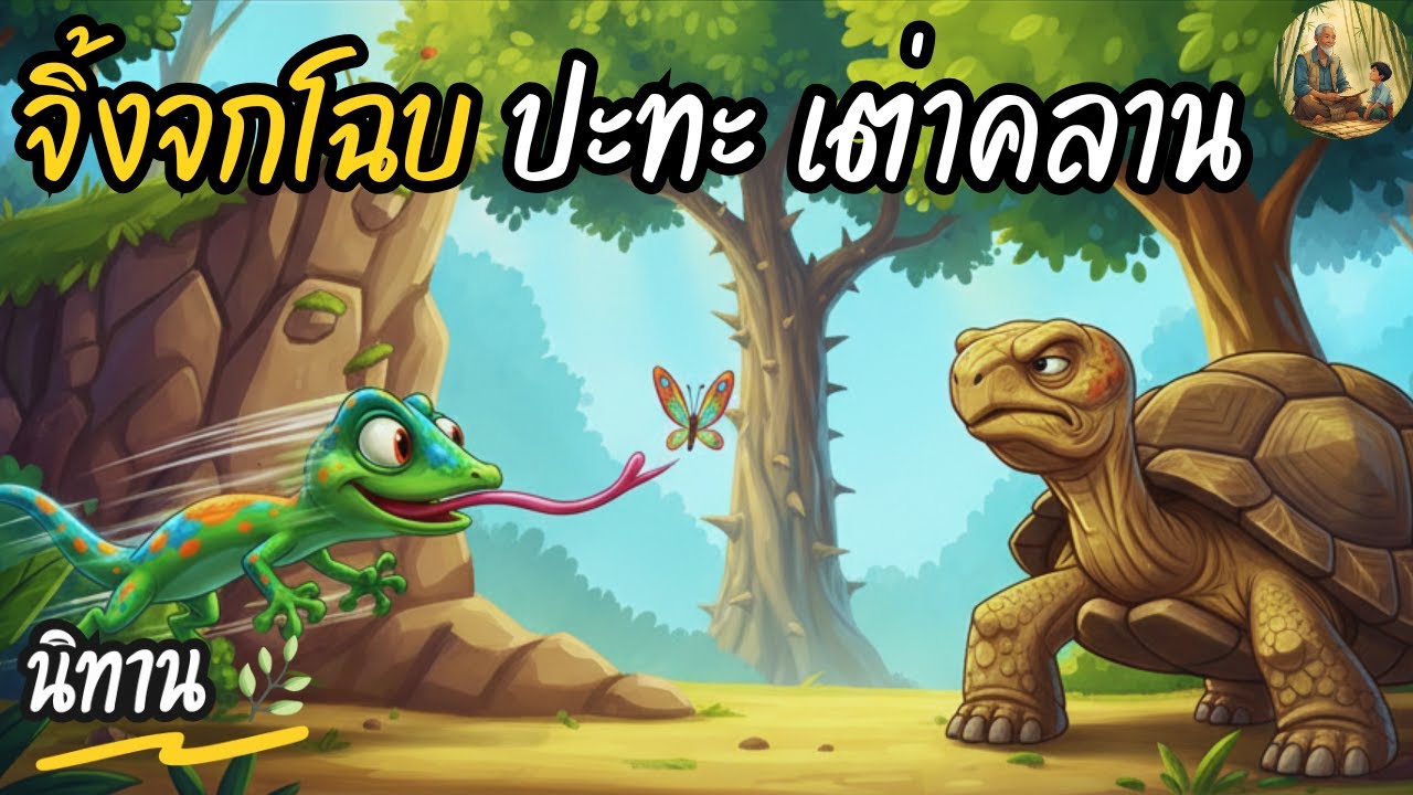 นิทาน | จิ้งจกโฉบ ปะทะ เต่าคลาน | ศึกตัดสินแห่งพงไพร เมื่อความเร็วต้องดวลกับสติปัญญา..!!