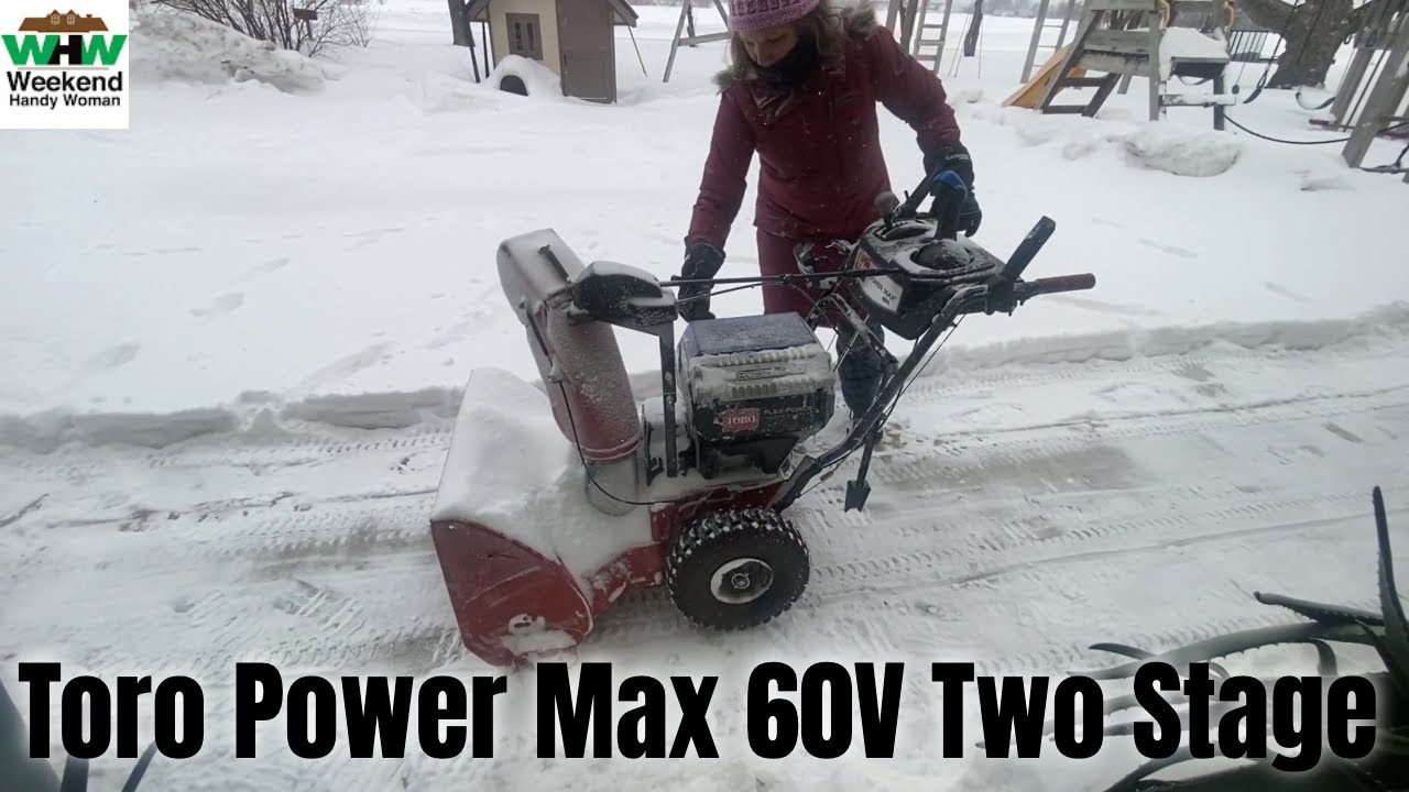 Lori Demonstrates The Toro 60 Volt Power Max E26 Two Stage Battery Powered Snow Blower In Real Time