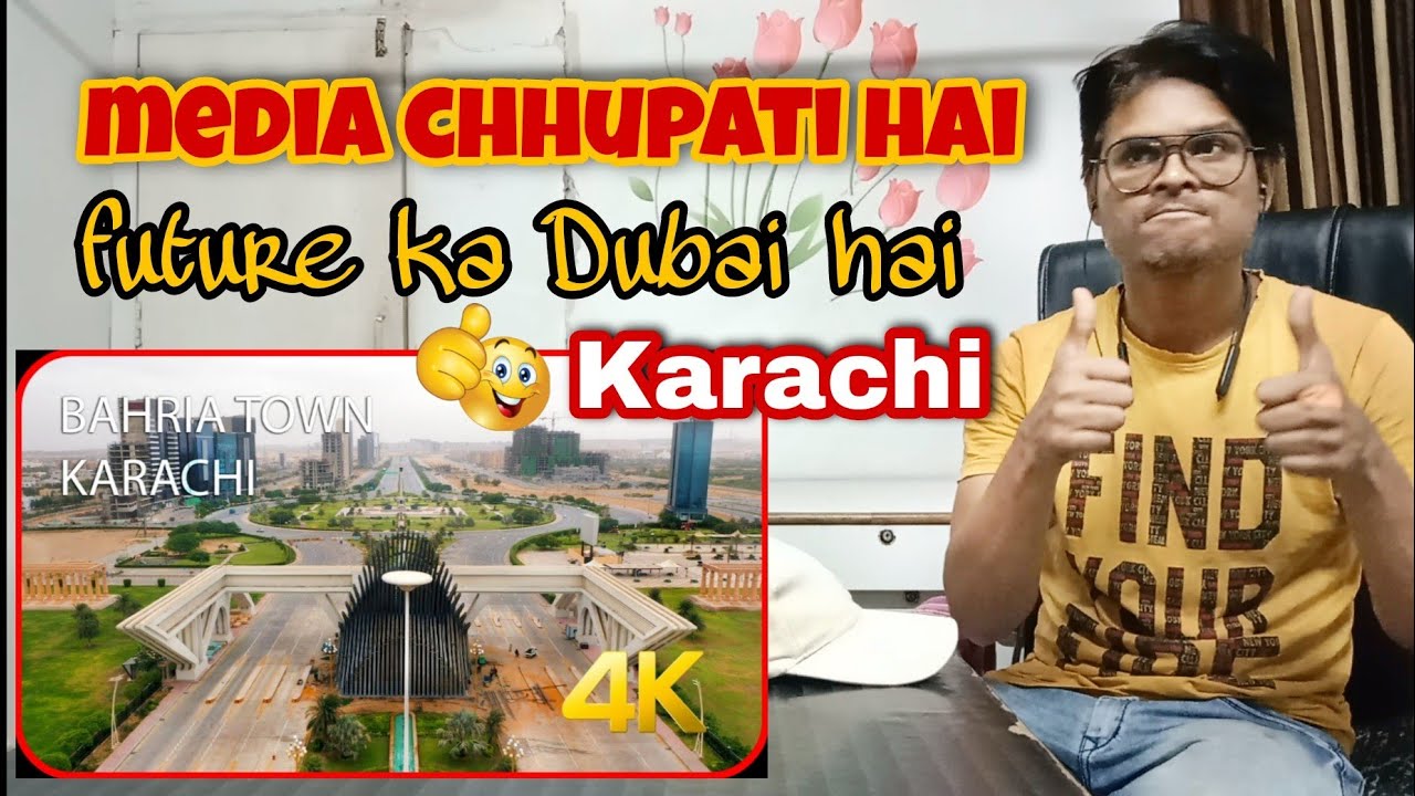 Indian Reaction on Bahria Town Karachi Street View | Bahria Town Pakistan| Ganesh vaghela reaction.