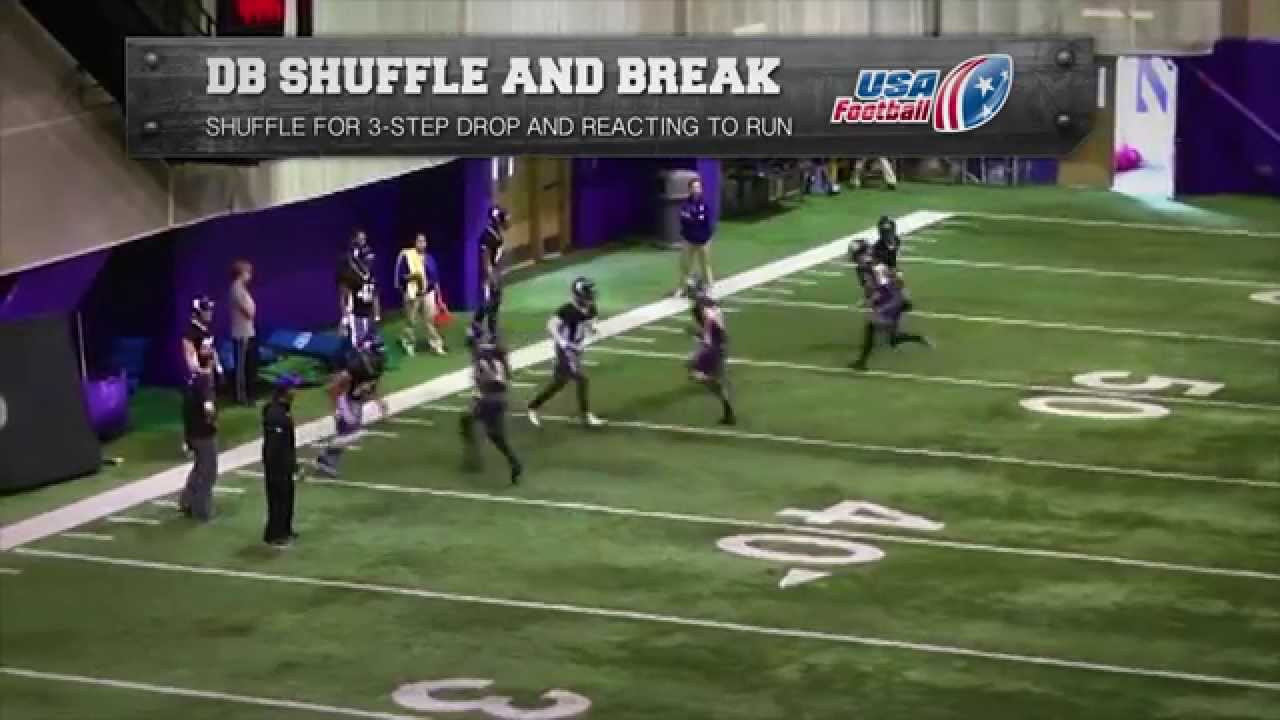 Northwestern Wildcats shuffle and break drill: Defensive backs