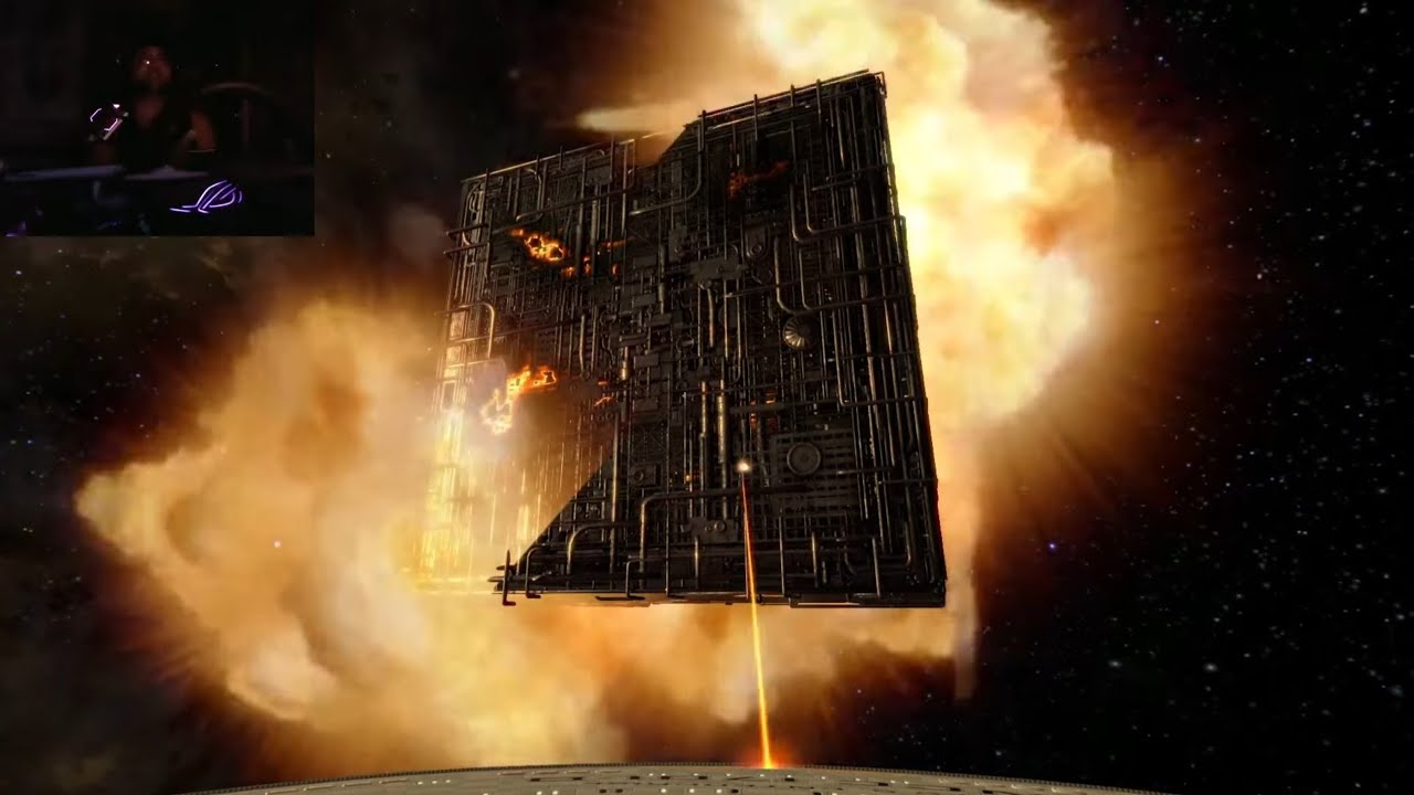 Borg Cube Destroyed! USS Enterprise NCC-1701 D - Full Crew - Star Trek: Bridge Crew - Red Squadron!