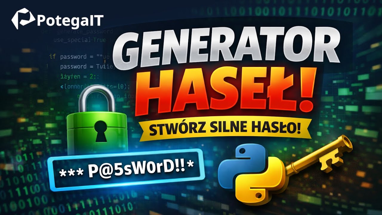 🔐 Generator haseł w Pythonie | Bezpieczne hasła w konsoli