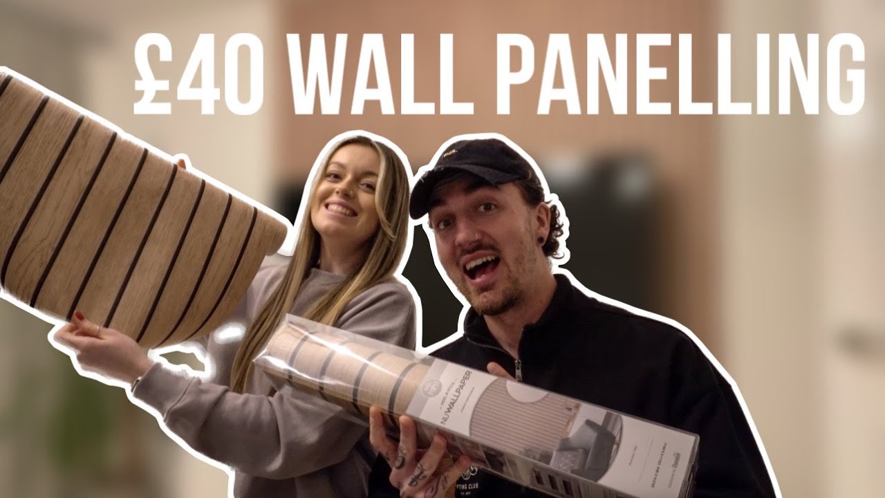 WE PANELLED OUR LIVING ROOM FOR £40!!!😮 // Wooden slat panel wall, Living room decor, Weekend vlog🏡