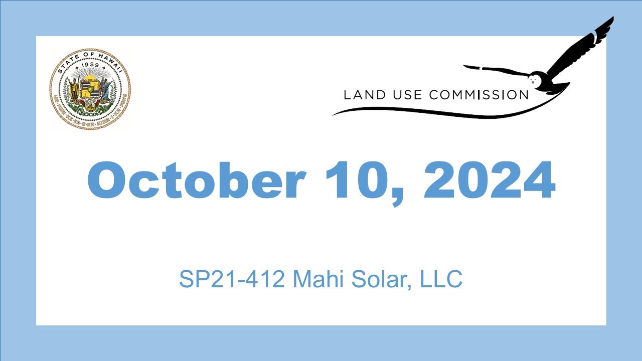 State of Hawaii: Land Use Commission - 10/10/2024