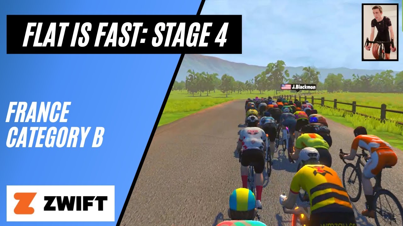 Flat is Fast Stage 4! // Douce France // Category B Zwift Race