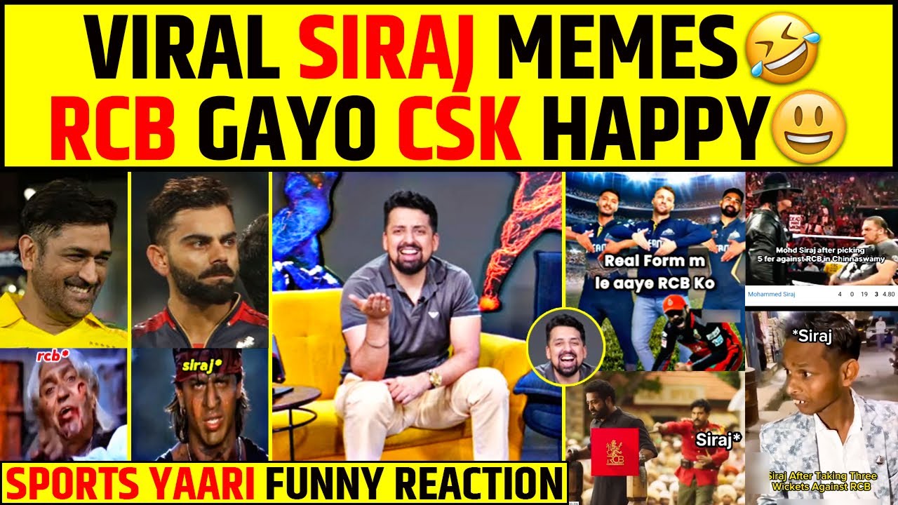 VIRAT KOHLI | MOHAMMED SIRAJ MEMES 😂 RCB GAYO CSK HAPPY 😆 EP - 35 || SPORTS YAARI FUNNY REACTION