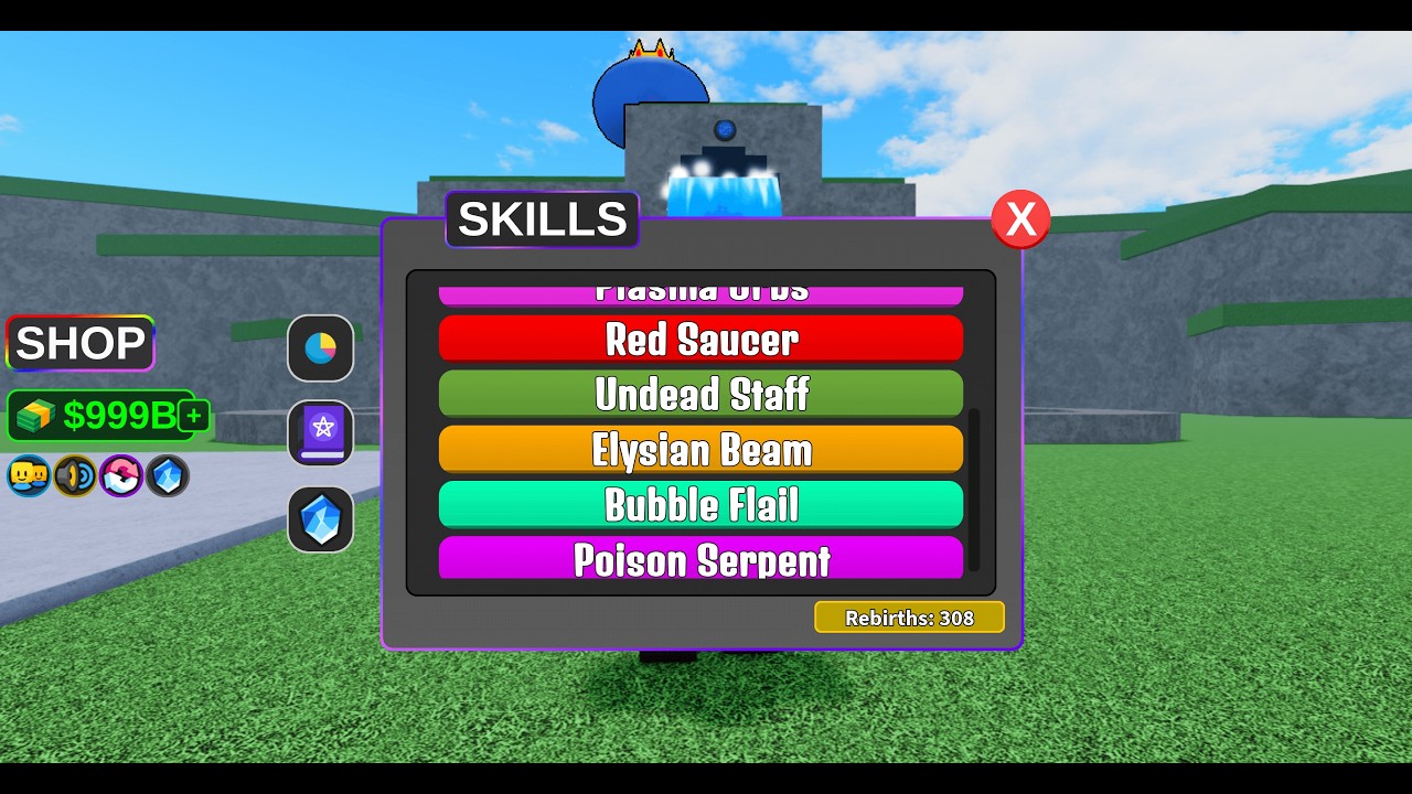 Elemental Powers Tycoon 220 Rebirth Poison Serpent Showcase All Rebirth Weapons + 160 Bubble Roblox