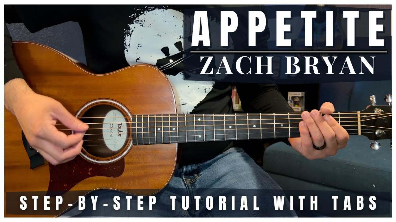 Appetite - Zach Bryan (Studio) | Guitar Tutorial + Tabs