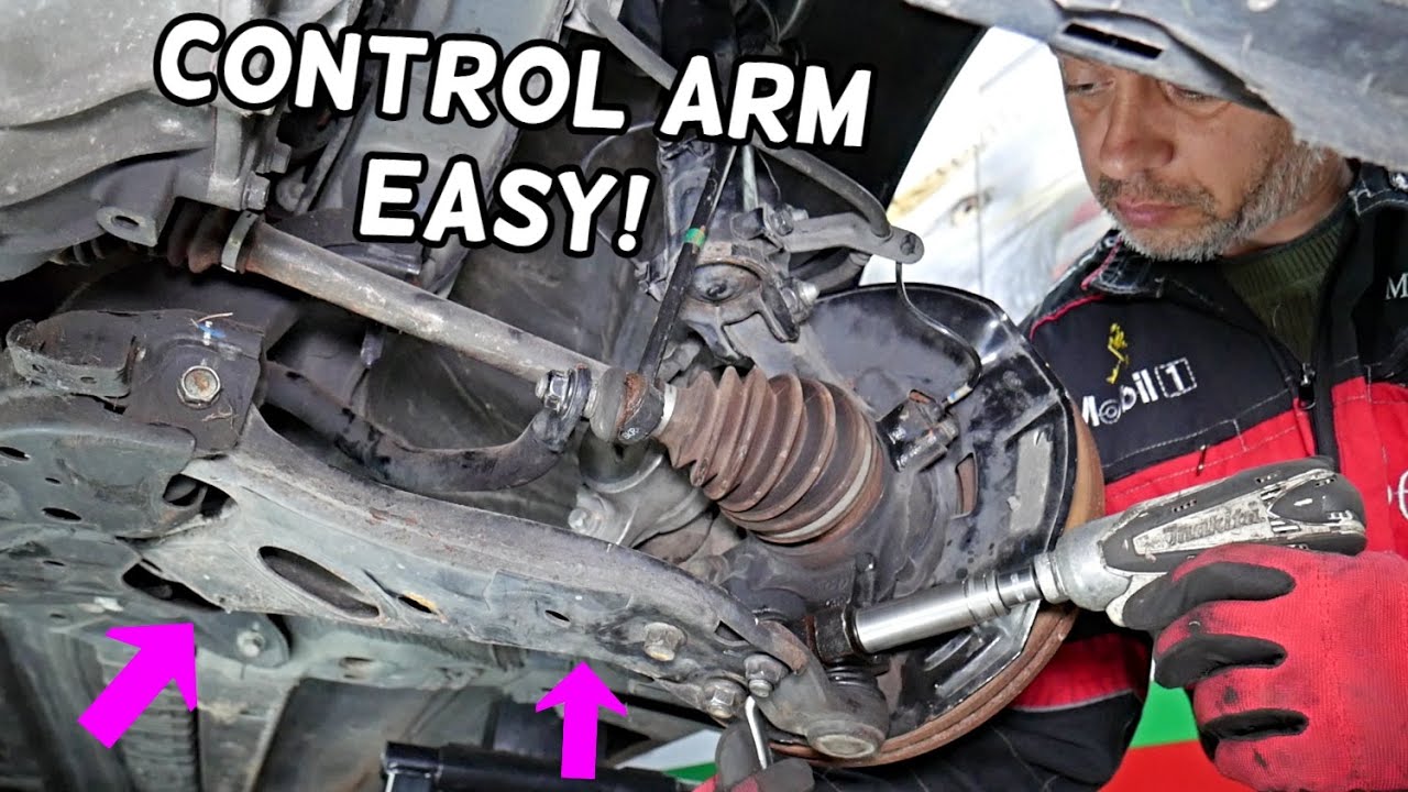 KIA OPTIMA FRONT CONTROL ARM REPLACEMENT REMOVAL, BAD CONTROL ARM BUSHINGS FIX