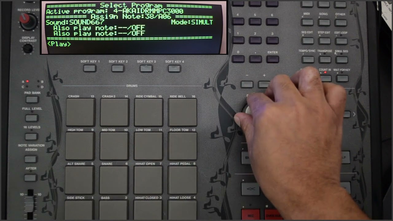 73.  MPC3000 Video Manual Editing Sound Assignment