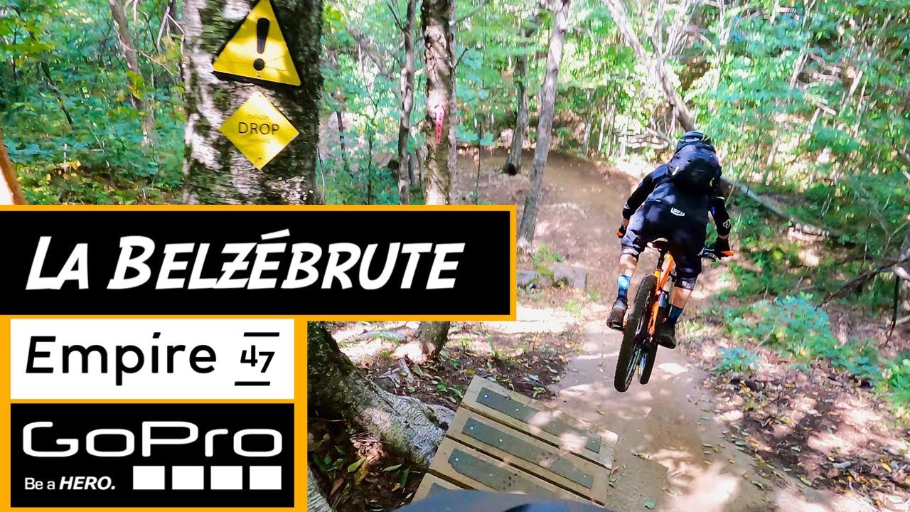 La Belvébrute à Empire 47 du vélo de montagne en GoPro 4k. Sentier de MTB a Québec