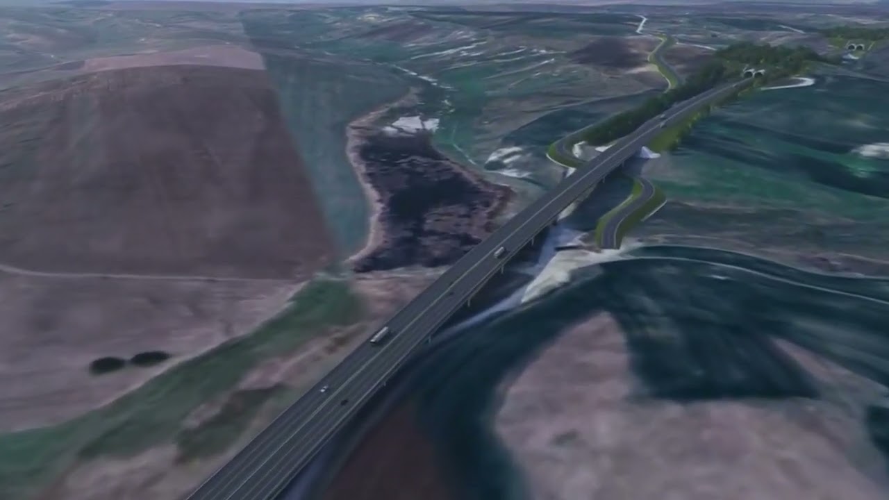 Autostrada Iașului, parte din A8: nodul de la Lețcani și cel de la Horlești (simulare 3D)